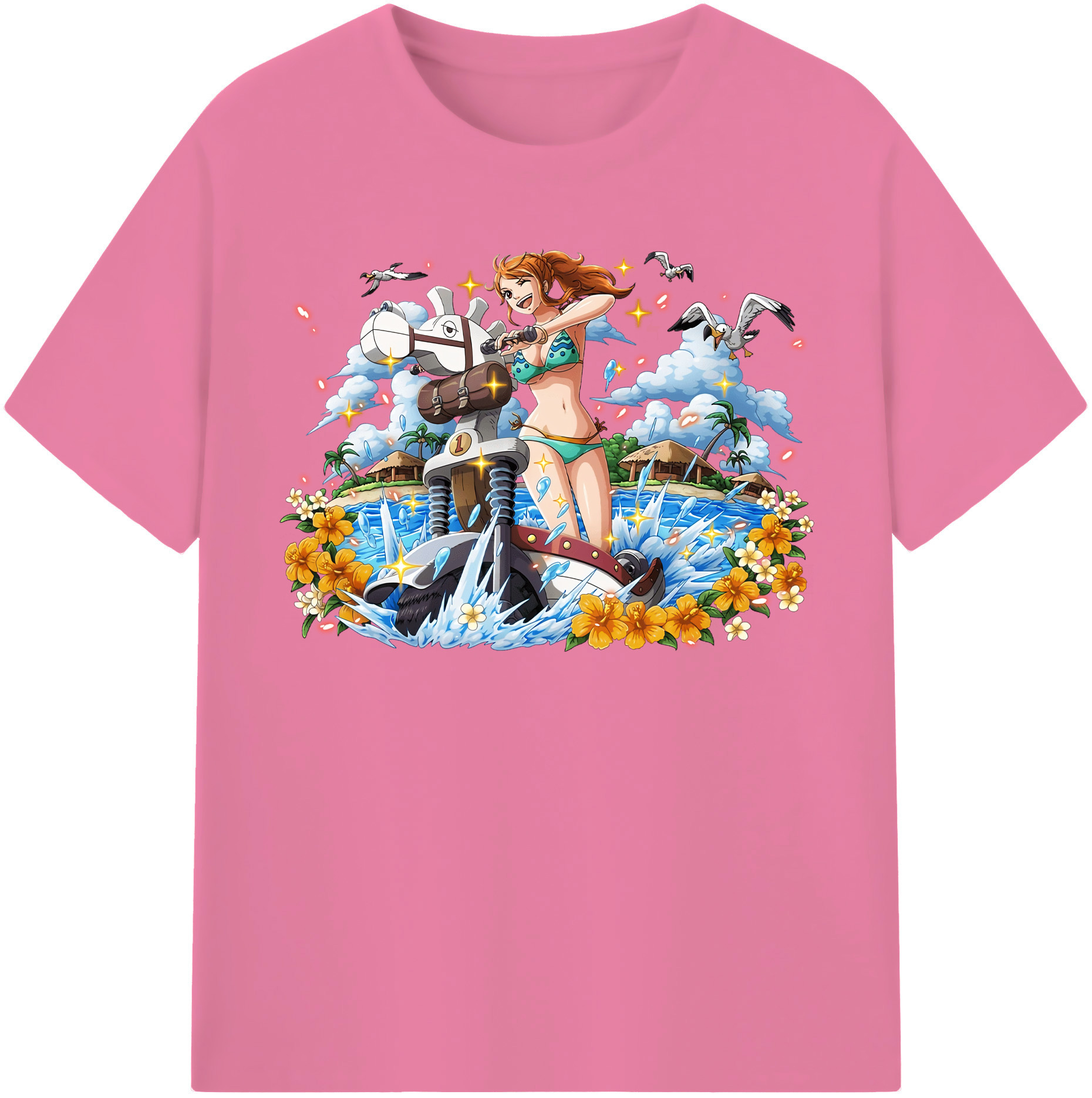 ワンピース ナミ ONE PIECE Nami 綿100％半袖Tシャツ（フロントプリント）